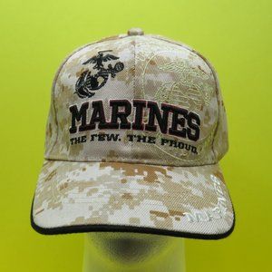 Digital Camo USMC Embroidered The Few The Proud Hook & Loope Cap/Hat.